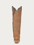 CORRAL WOMEN'S SAND SUEDE EMBROIDERY TALL WESTERN BOOT - A4438