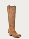 CORRAL WOMEN'S SAND SUEDE EMBROIDERY TALL WESTERN BOOT - A4438
