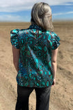 WILD CHARM TURQUOISE TOP