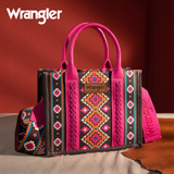 WRANGLER SOUTHWESTERN HOT PINK MINI CROSSBODY TOTE