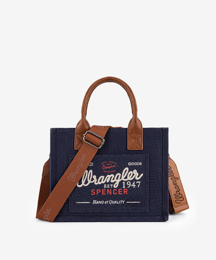 Vintage Wrangler Canvas Tote//Crossbody - Navy