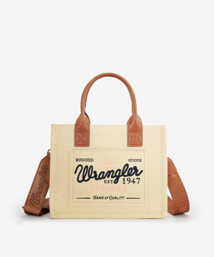 Vintage Wrangler Canvas Tote//Crossbody - Tan