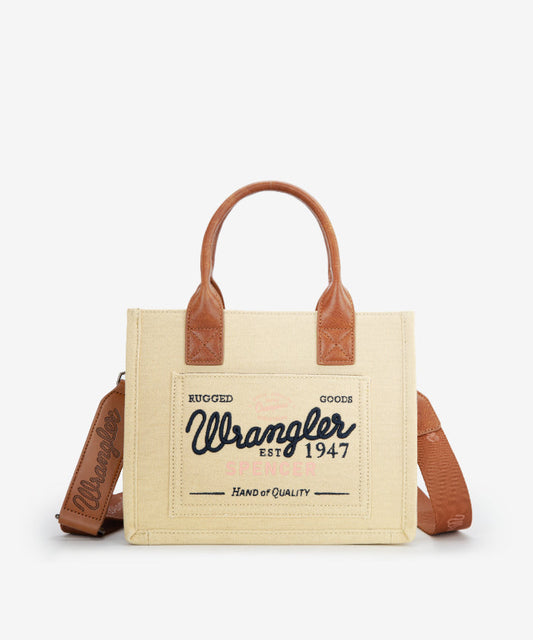Vintage Wrangler Canvas Tote//Crossbody - Tan