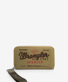 Vintage Wrangler Canvas Zip Wristlet - Green