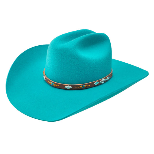 STETSON LONE RIDGE WOOL FELT TURQUOISE  WESTERN COWBOY HAT