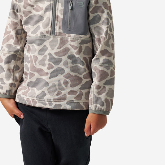 Burlebo YOUTH BLAZE TECH Q-ZIP - CLASSIC DEER CAMO