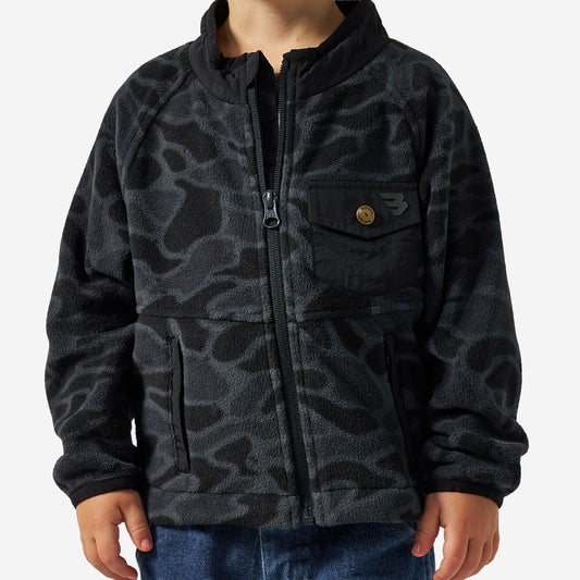 BURLEBO YOUTH MICRO FLEECE - BLACK CAMO
