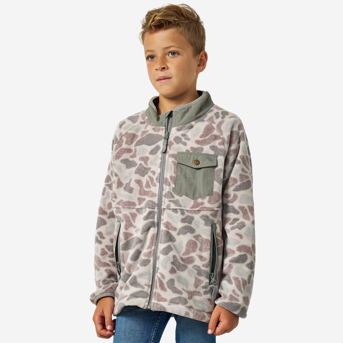 BURLEBO YOUTH MICRO FLEECE - CLASSIC DEER CAMO