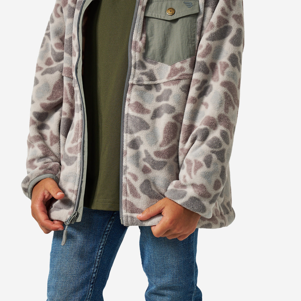 BURLEBO YOUTH MICRO FLEECE - CLASSIC DEER CAMO