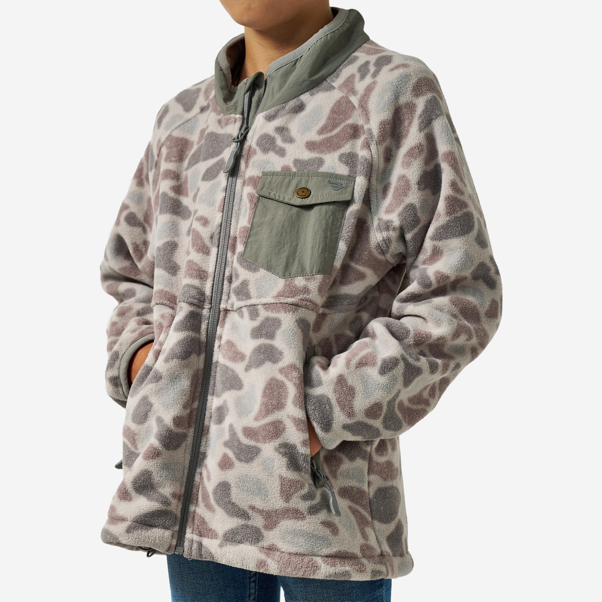BURLEBO YOUTH MICRO FLEECE - CLASSIC DEER CAMO