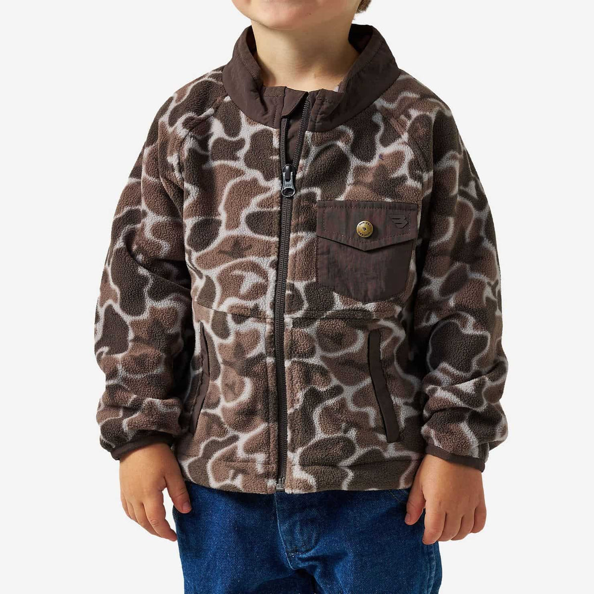 BURLEBO YOUTH MICRO FLEECE - Mallard Mayhem Camo - Brown