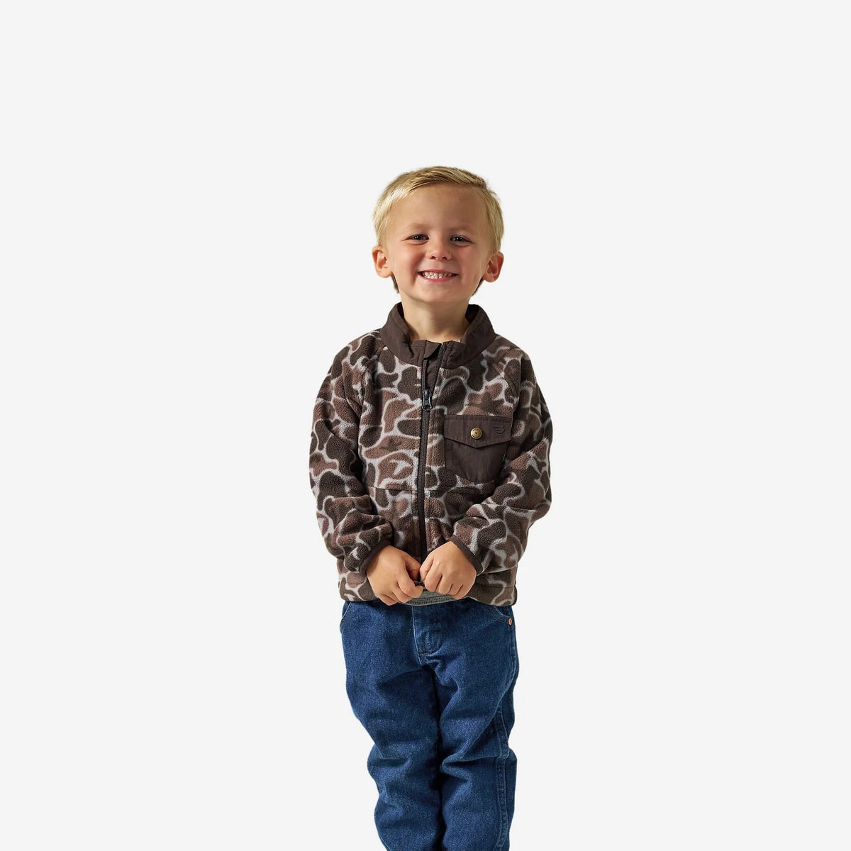 BURLEBO YOUTH MICRO FLEECE - Mallard Mayhem Camo - Brown
