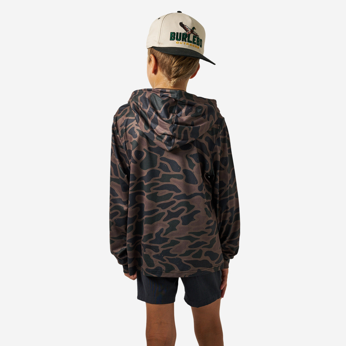 BURLEBO YOUTH PERFORMANCE HOODIE - BENDITA CAMO