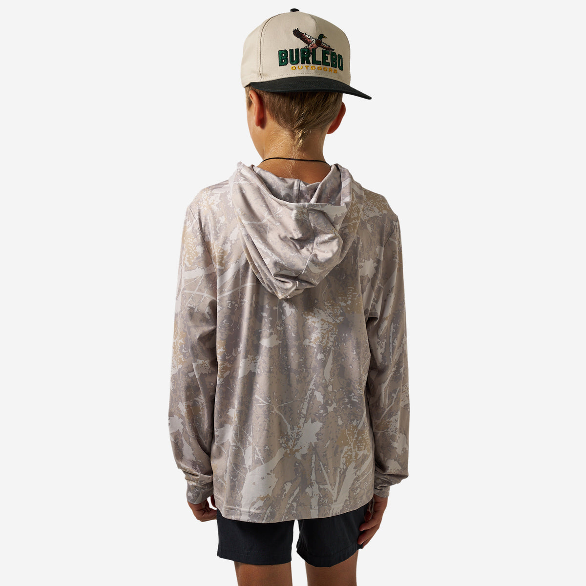 BURLEBO YOUTH PERFORMANCE HOODIE - DRIFTER CAMO