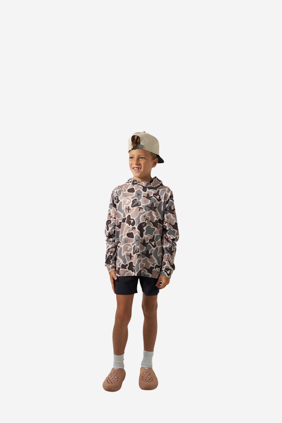 BURLEBO YOUTH PERFORMANCE HOODIE - MALLARD MAYHEM CAMO