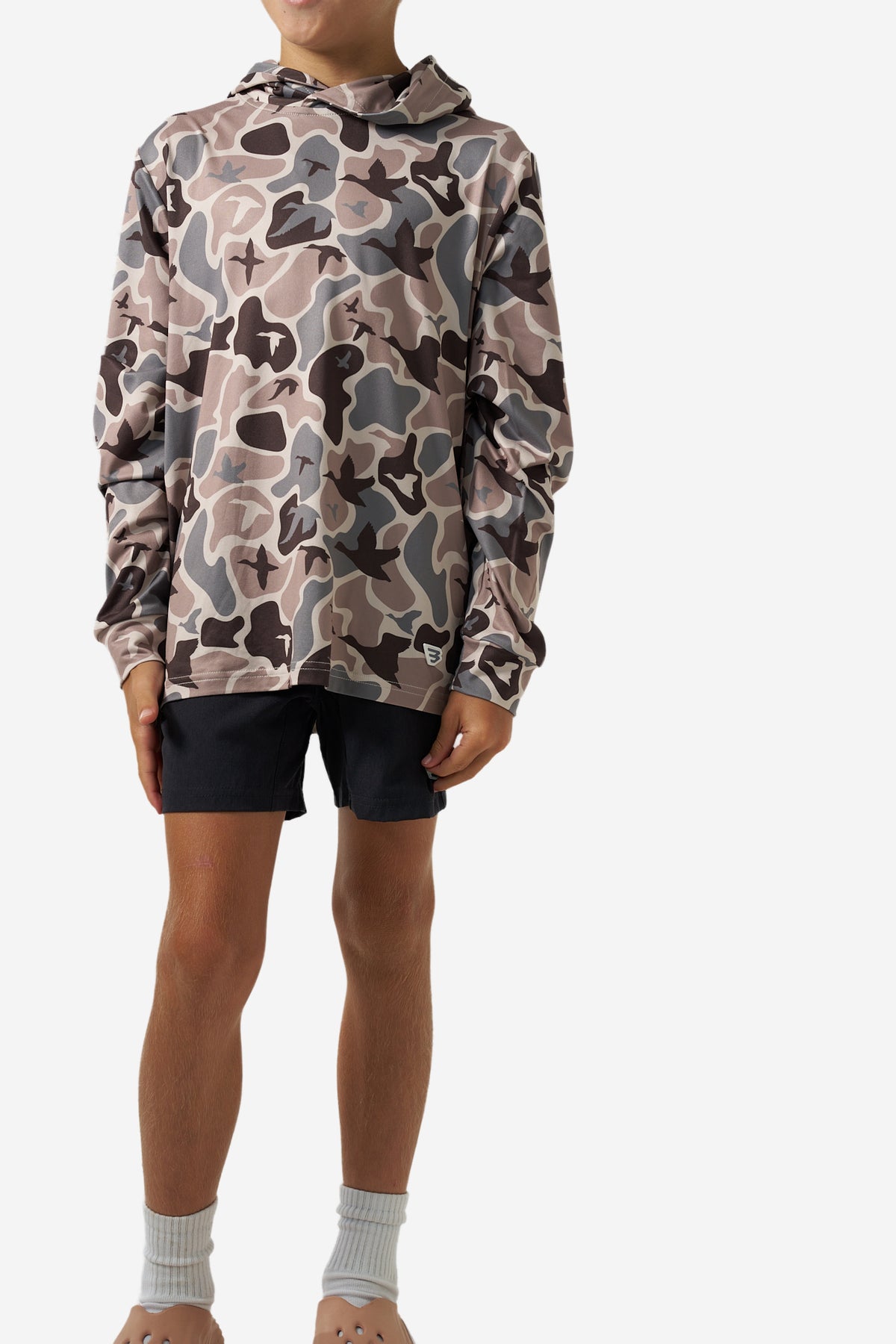 BURLEBO YOUTH PERFORMANCE HOODIE - MALLARD MAYHEM CAMO