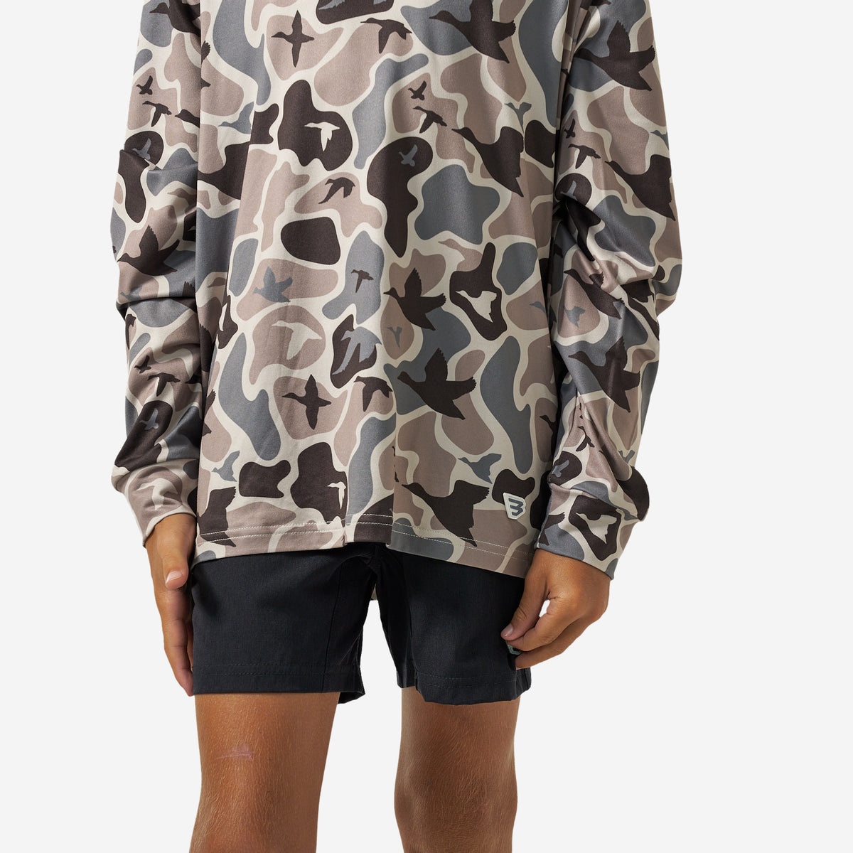 BURLEBO YOUTH PERFORMANCE HOODIE - MALLARD MAYHEM CAMO