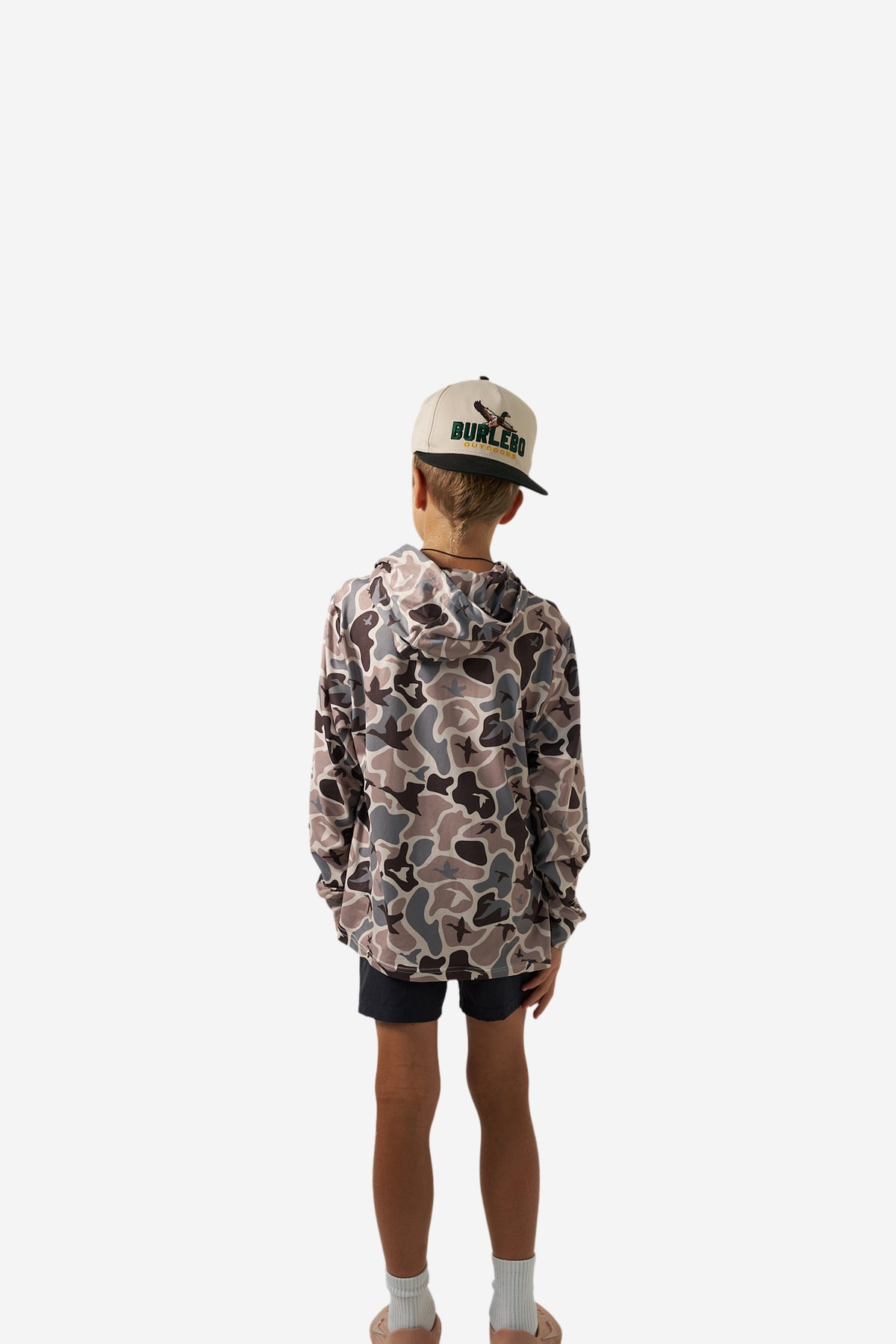 BURLEBO YOUTH PERFORMANCE HOODIE - MALLARD MAYHEM CAMO