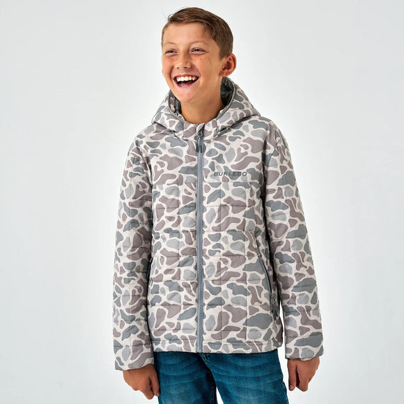 Burlebo Youth - Puffer Jacket - Classic Deer Camo