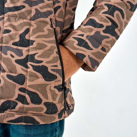 BURLEBO YOUTH PUFFER JACKET - GAUGE CAMO