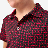 Burlebo Youth PERFORMANCE POLO TEXAS BLACK & RED