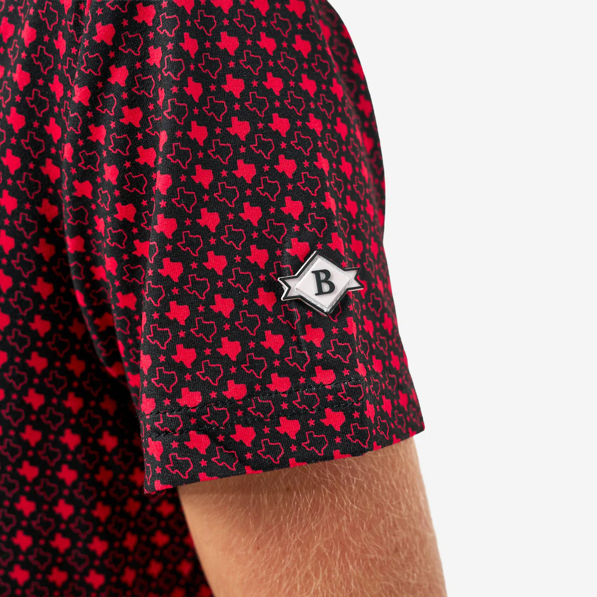 Burlebo Youth PERFORMANCE POLO TEXAS BLACK & RED