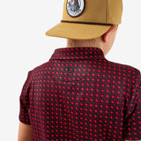 Burlebo Youth PERFORMANCE POLO TEXAS BLACK & RED