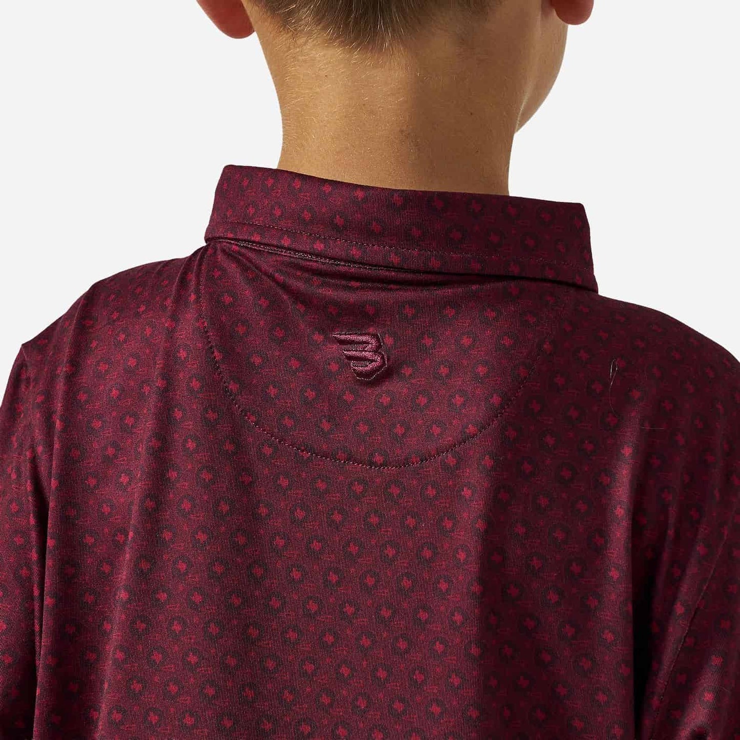 Burlebo Youth Performance Polo - Vintage Helmets - Maroon