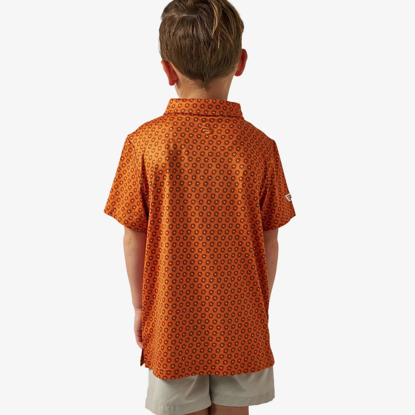 Burlebo Youth Performance Polo - Vintage Helmets - Orange