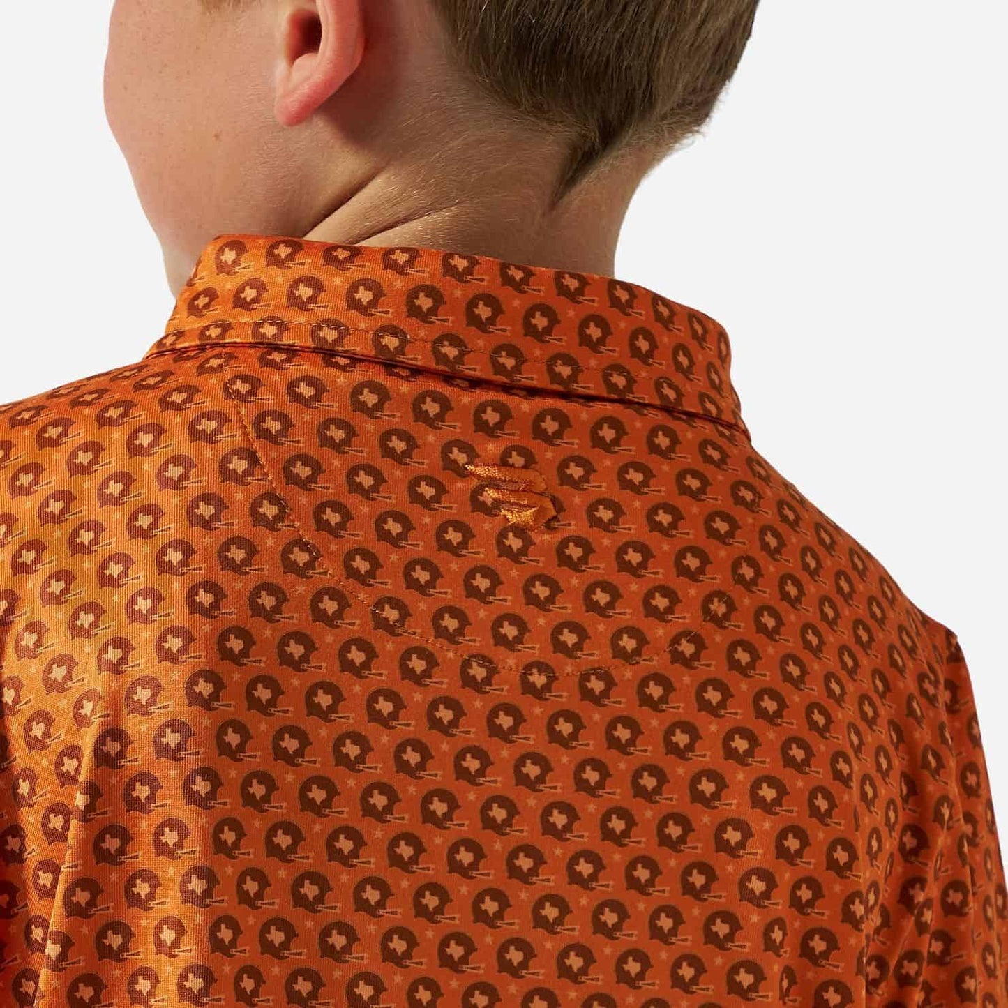 Burlebo Youth Performance Polo - Vintage Helmets - Orange