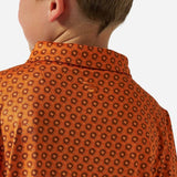Burlebo Youth Performance Polo - Vintage Helmets - Orange