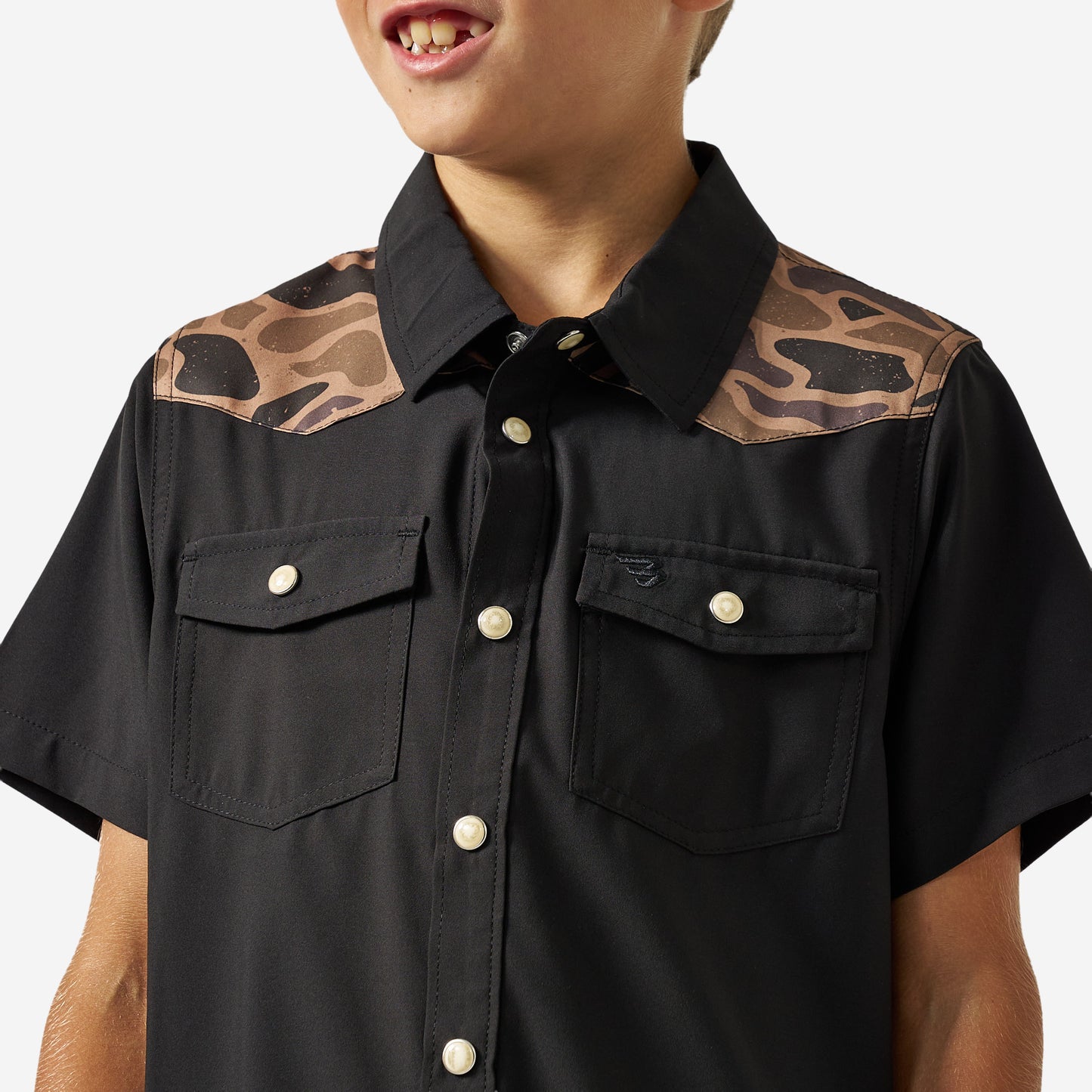 BURLEBO YOUTH PERFORMANCE WESTERN SHIRT - DEER SEASON