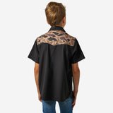 BURLEBO YOUTH PERFORMANCE WESTERN SHIRT - DEER SEASON