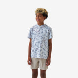 Burlebo Youth Short Sleeve Performance Hoodie - White Camo
