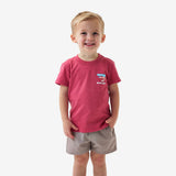 Burlebo Youth Short Sleeve Tee - American Dogs - Heather Crimson