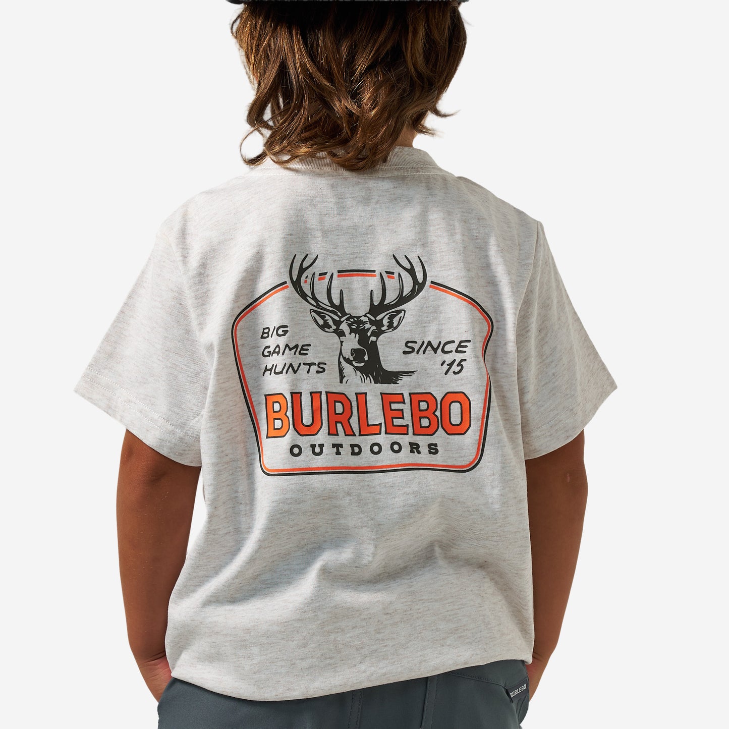 BURLEBO YOUTH SHORT SLEEVE TEE - BIG GAME HUNTS - OATMEAL