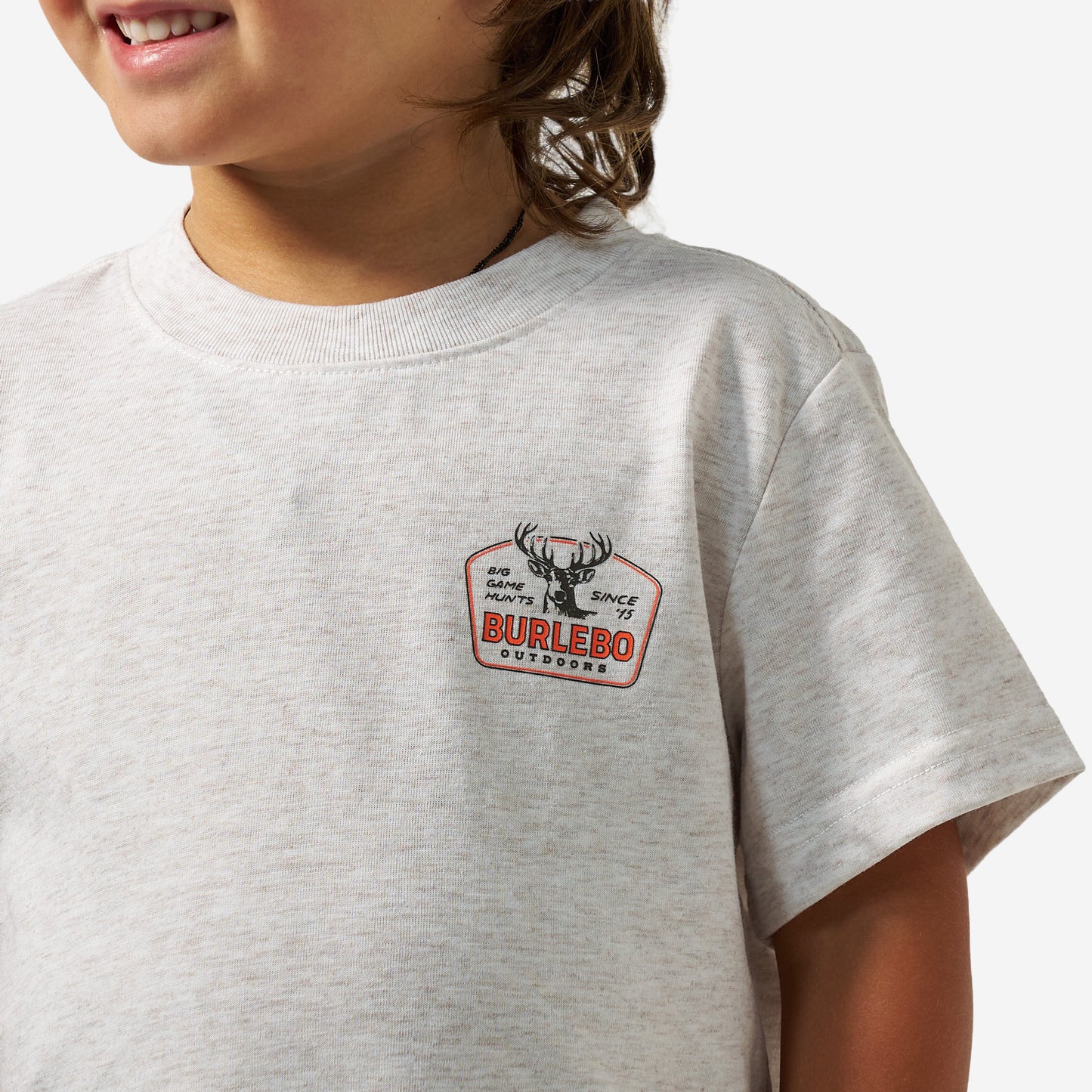 BURLEBO YOUTH SHORT SLEEVE TEE - BIG GAME HUNTS - OATMEAL