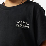 BURLEBO YOUTH SHORT SLEEVE TEE - BURLEBO OUTDOORS LOGO - BLACK