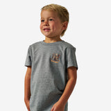 BURLEBO YOUTH SHORT SLEEVE TEE - CAMO DUCK DOGS - DARK HEATHER GREY
