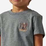 BURLEBO YOUTH SHORT SLEEVE TEE - CAMO DUCK DOGS - DARK HEATHER GREY