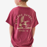 Burlebo Youth Short Sleeve Tee - Classic Duck - Heather Red
