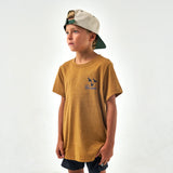 Burlebo Youth - Short Sleeve Tee - Duck And Dog - Light Brown