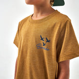 Burlebo Youth - Short Sleeve Tee - Duck And Dog - Light Brown