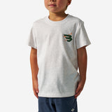 BURLEBO YOUTH SHORT SLEEVE TEE - DUCK FLYING B (GREEN) LOGO - OATMEAL