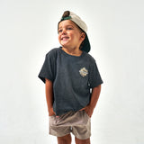 Burlebo Youth Tee - Rad Dude Deer Camo - Heather Black