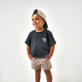 Burlebo Youth Tee - Classic Deer Camo Signature Logo - Heather Black