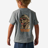 BURLEBO YOUTH SHORT SLEEVE TEE - MALLARD CAMO DOG - DARK HEATHER GREY