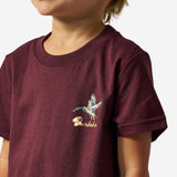 BURLEBO YOUTH SHORT SLEEVE TEE - PINTAIL DIVING DUCK - MAROON