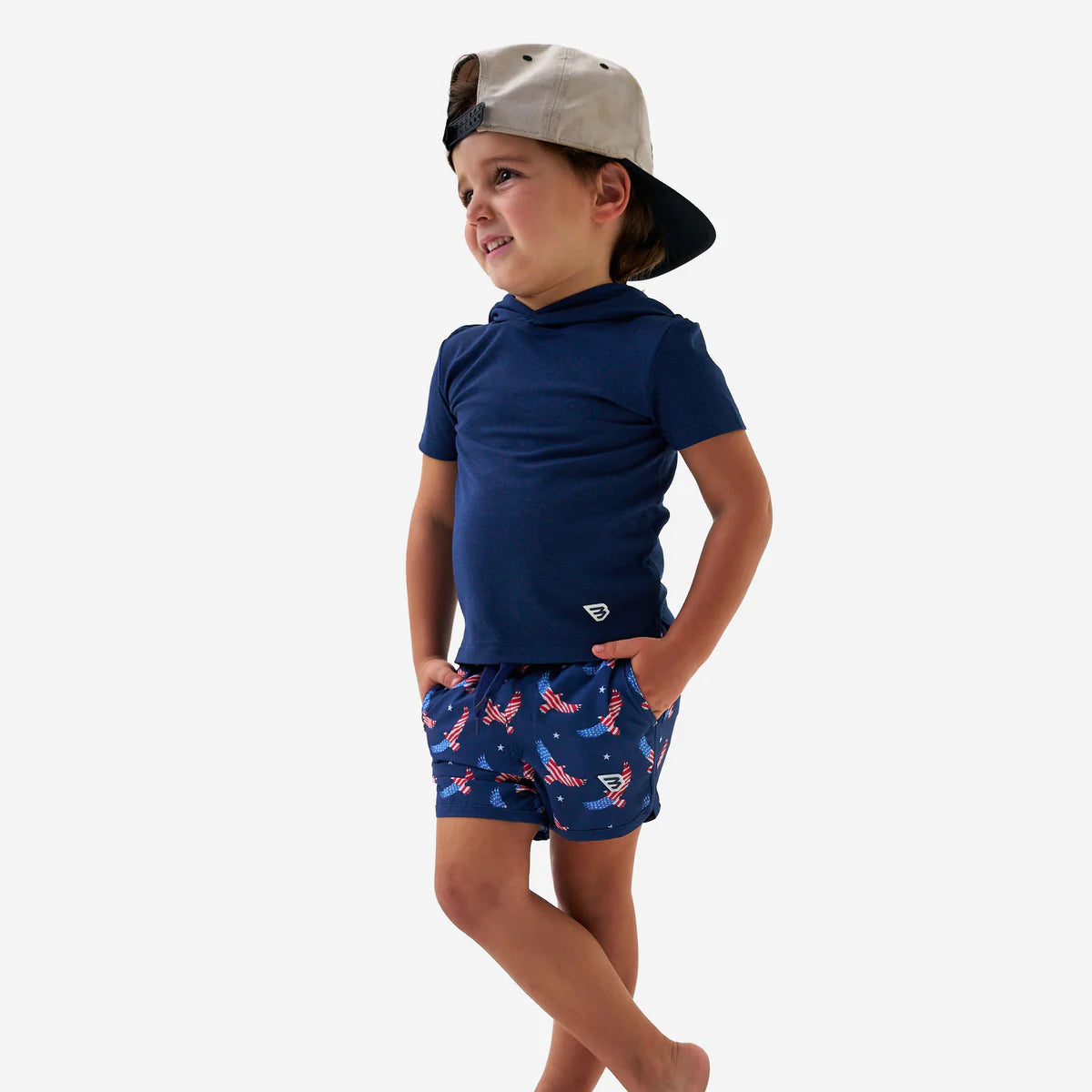 Burlebo Youth Swim Trunk - USA Eagle