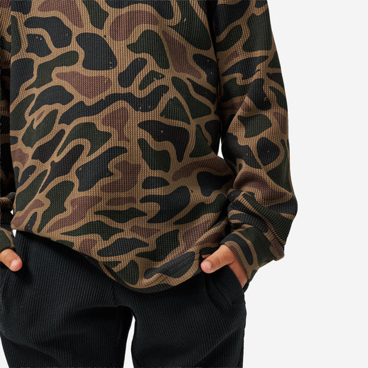 BURLEBO YOUTH THERMAL HOODIE - BENDITA CAMO